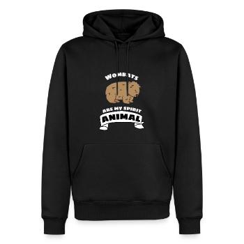 Les Wombats sont mon animal spirituel Wombat - Sweat à capuche Premium bio Homme - noir - Devant - Nico (187cm)