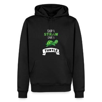 Meerestier Ozean Tier Geschenk Schildkröte - Männer Premium Bio Hoodie - Schwarz - Vorne - Nico (187cm)