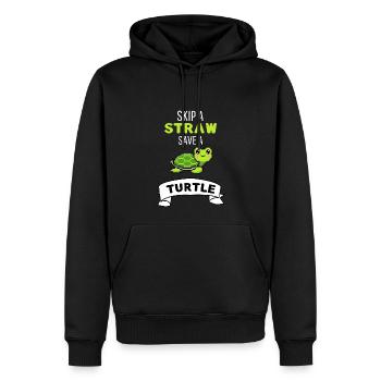 Meerestier Lustiges Geschenk Niedliche Schildkröte - Männer Premium Bio Hoodie - Schwarz - Vorne - Nico (187cm)