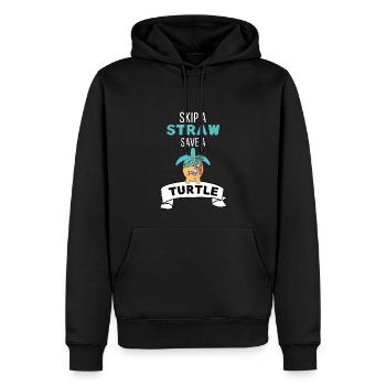 Fun Gift Summer Beach Turtle - Men’s Premium Organic Hoodie - black - Front - Nico (187cm)