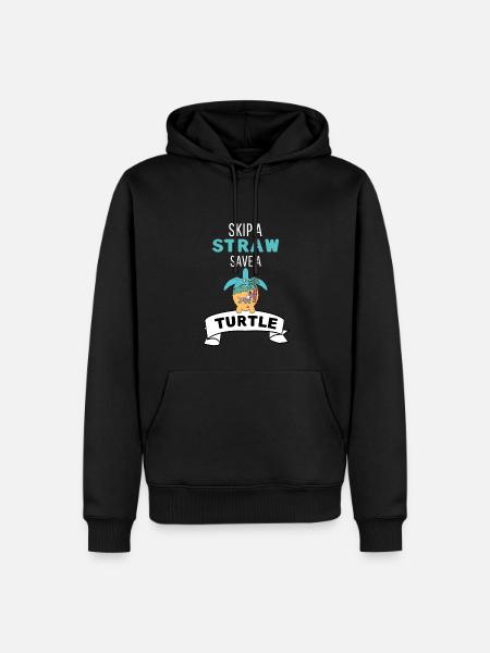 Fun Gift Summer Beach Turtle - Men’s Premium Organic Hoodie - black