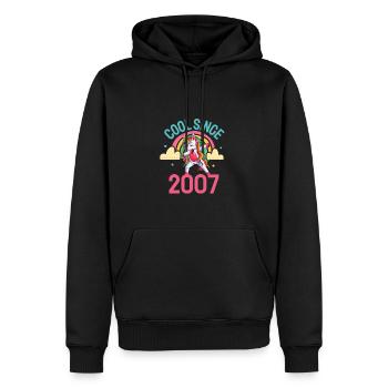 Cool seit 2007 Dabbing Einhorn 15. Geburtstag - Männer Premium Bio Hoodie - Schwarz - Vorne - Nico (187cm)