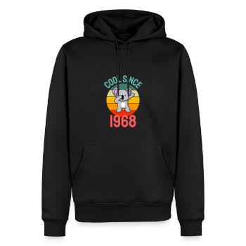 Cool seit 1968 Retro Dabbing Koala 54. Geburtstag - Männer Premium Bio Hoodie - Schwarz - Vorne - Nico (187cm)
