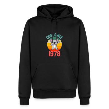 Cool seit 1978 Retro Dabbing Koala 44. Geburtstag - Männer Premium Bio Hoodie - Schwarz - Vorne - Nico (187cm)