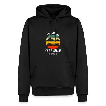 Noch eine halbe Meile oder so Lustiges Wandern - Männer Premium Bio Hoodie - Schwarz - Vorne - Nico (187cm)