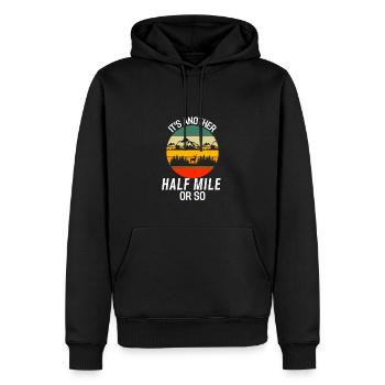 Retro Noch eine halbe Meile oder so Wandern - Männer Premium Bio Hoodie - Schwarz - Vorne - Nico (187cm)