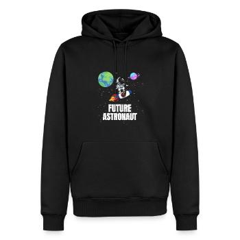 Galaxy Rocket Space Futur astronaute - Sweat à capuche Premium bio Homme - noir - Devant - Nico (187cm)