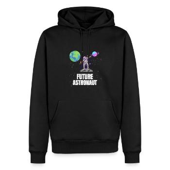 Astronomie spatiale Dabbing Futur astronaute - Sweat à capuche Premium bio Homme - noir - Devant - Nico (187cm)
