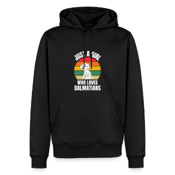 Fille dalmate rétro - Sweat à capuche Premium bio Homme - noir - Devant - Nico (187cm)