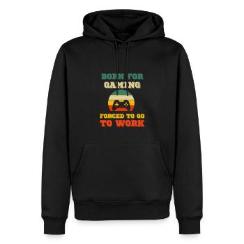 Pour jouer né Retro Gamer Funny Gaming - Sweat à capuche Premium bio Homme - noir - Devant - Nico (187cm)