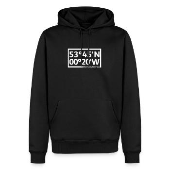 Kingston upon Hull Koordinaten - Männer Premium Bio Hoodie - Schwarz - Vorne - Nico (187cm)