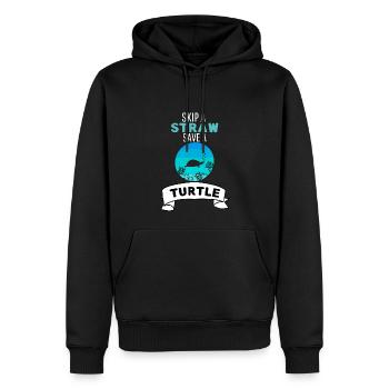 Amoureux des animaux Ocean Animal Retro Turtle - Sweat à capuche Premium bio Homme - noir - Devant - Nico (187cm)