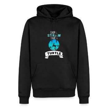 Amoureux des animaux Ocean Animal Retro Turtle - Sweat à capuche Premium bio Homme - noir - Devant - Nico (187cm)
