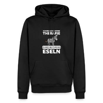 Landwirtschaft Farm Tier Lustiges Geschenk Esel - Männer Premium Bio Hoodie - Schwarz - Vorne - Nico (187cm)