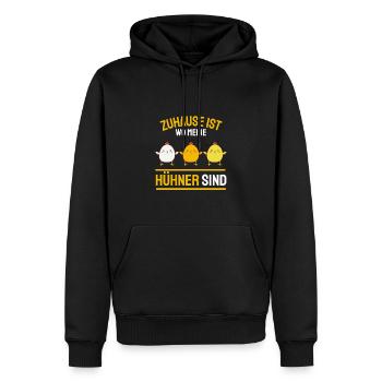 Bauernhof Lustiges Geschenk für Hühner Bauern Huhn - Männer Premium Bio Hoodie - Schwarz - Vorne - Nico (187cm)