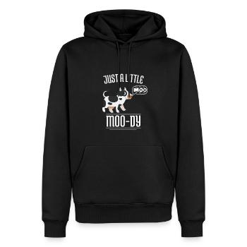 Bauernhof Tier Lustiges Geschenk für Bauern Kuh - Männer Premium Bio Hoodie - Schwarz - Vorne - Nico (187cm)