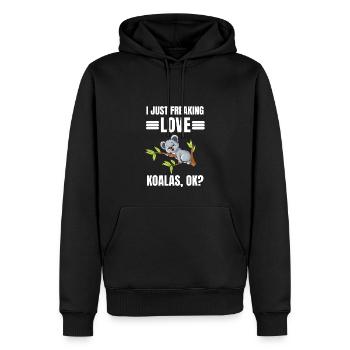 Tierliebhaber Australien Zoo Tier Geschenk Koala - Männer Premium Bio Hoodie - Schwarz - Vorne - Nico (187cm)
