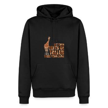 Afrika Tierliebhaber Lustiges Geschenk Giraffe - Männer Premium Bio Hoodie - Schwarz - Vorne - Nico (187cm)
