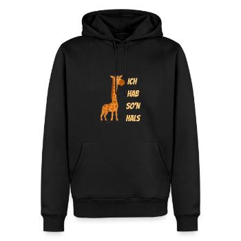 Lustiges Geschenk Giraffen Liebhaber Tier Giraffe - Männer Premium Bio Hoodie - Schwarz - Vorne - Nico (187cm)