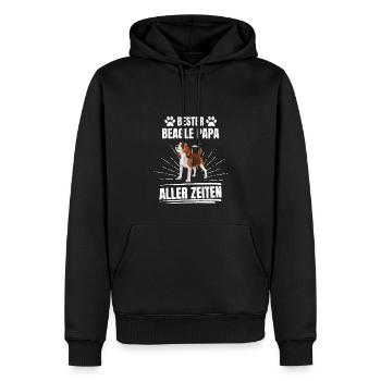 Bester Beagle Papa Vatertag Geschenk Hund Beagle - Männer Premium Bio Hoodie - Schwarz - Vorne - Nico (187cm)