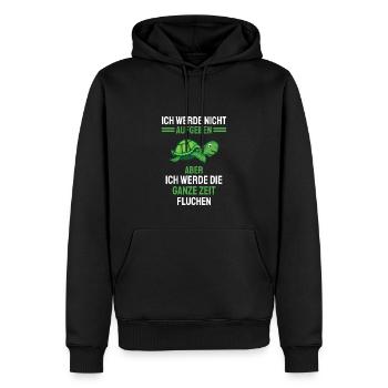 Schildkröte Lustiges Geschenk Meeresschildkröte - Männer Premium Bio Hoodie - Schwarz - Vorne - Nico (187cm)