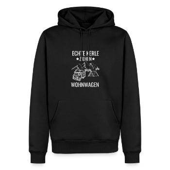 Camper Wohnwagen Männer Geschenk Camping - Männer Premium Bio Hoodie - Schwarz - Vorne - Nico (187cm)