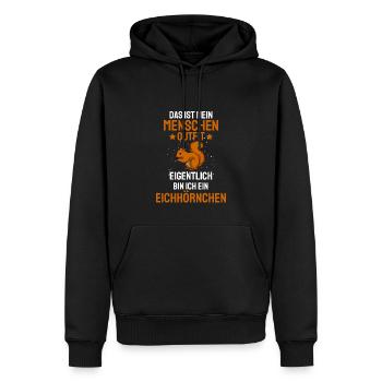 Wald Tier Kostüm Party Geschenk Eichhörnchen - Männer Premium Bio Hoodie - Schwarz - Vorne - Nico (187cm)
