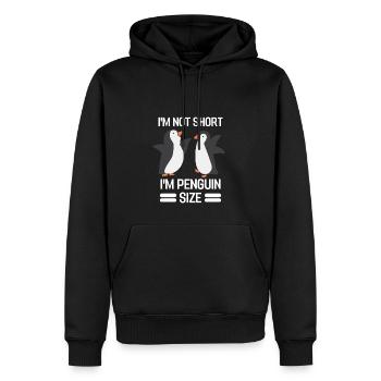 Zoo de l’Antarctique Animal Drôle de cadeau Pingouin - Sweat à capuche Premium bio Homme - noir - Devant - Nico (187cm)