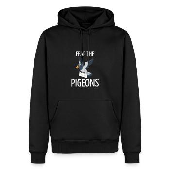 pigeonnier pigeon reproducteur pigeon cadeau pigeon - Sweat à capuche Premium bio Homme - noir - Devant - Nico (187cm)