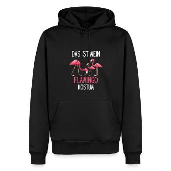 Flamingo Kostüm Lustiges Geschenk Rosa Flamingo - Männer Premium Bio Hoodie - Schwarz - Vorne - Nico (187cm)