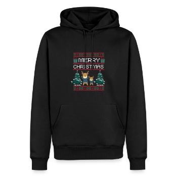 Xmas Rentier Weihnachtsgeschenk Frohe Weihnachten - Männer Premium Bio Hoodie - Schwarz - Vorne - Nico (187cm)