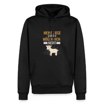 Lustiges Geschenk Landwirt Bauernhof Tier Ziege - Männer Premium Bio Hoodie - Schwarz - Vorne - Nico (187cm)