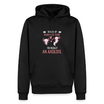Axolotl Costume Party Salamandre Cadeau Axolotl - Sweat à capuche Premium bio Homme - noir - Devant - Nico (187cm)