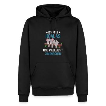 Australien Koala Tierliebhaber Geschenk Koala - Männer Premium Bio Hoodie - Schwarz - Vorne - Nico (187cm)