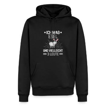 Esel Bauer Landwirtschaft Geschenk Lustiges Esel - Männer Premium Bio Hoodie - Schwarz - Vorne - Nico (187cm)