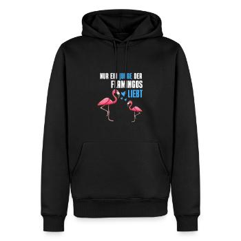Zoo Tier Tropen Vogel Jungs Geschenk Rosa Flamingo - Männer Premium Bio Hoodie - Schwarz - Vorne - Nico (187cm)