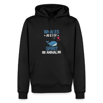 Sea Animal Ocean Animal Sweetheart Gift Whale - Men’s Premium Organic Hoodie - black - Front - Nico (187cm)
