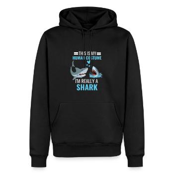 Shark Costume Party Ocean Animal Gift Funny Shark - Sweat à capuche Premium bio Homme - noir - Devant - Nico (187cm)