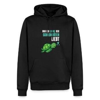Ozean Tier Jungs Geschenk Schildkröte - Männer Premium Bio Hoodie - Schwarz - Vorne - Nico (187cm)