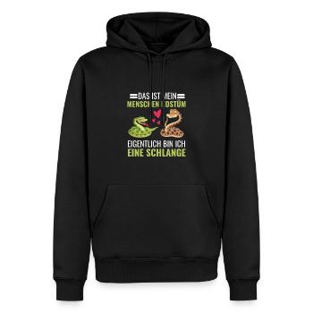 Lustiges Schlangen Kostüm Geschenk Schlange - Männer Premium Bio Hoodie - Schwarz - Vorne - Nico (187cm)