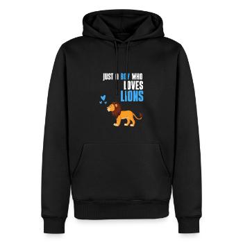 Afrique Amoureux des animaux Lion Cub Cadeau Lion - Sweat à capuche Premium bio Homme - noir - Devant - Nico (187cm)