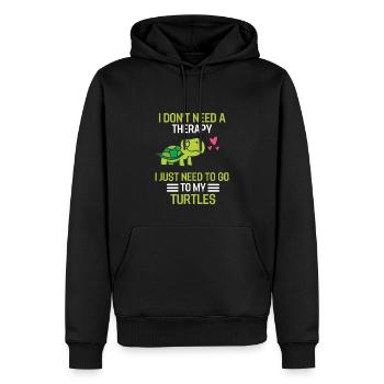 Animal marin Océan Animal Cadeau Tortue - Sweat à capuche Premium bio Homme - noir - Devant - Nico (187cm)