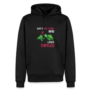 Créatures marines Fille Cadeau Tortue - Sweat à capuche Premium bio Homme - noir - Devant - Nico (187cm)