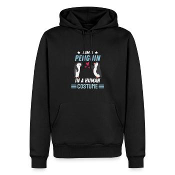 Pingouin Costume Zoo Animal Cadeau Drôle Pingouin - Sweat à capuche Premium bio Homme - noir - Devant - Nico (187cm)