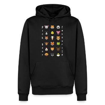 pick your favourite animal wähle Lieblingstier - Männer Premium Bio Hoodie - Schwarz - Vorne - Nico (187cm)