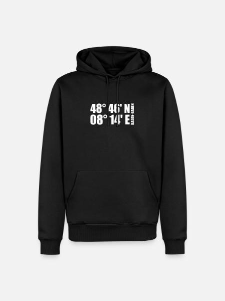Baden-Baden coordinates - Men’s Premium Organic Hoodie - black