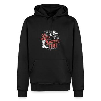 Danse en ligne Time Danse en ligne Il est temps de danser - Sweat à capuche Premium bio Homme - noir - Devant - Nico (187cm)