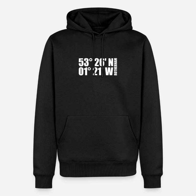Coordonnées de Rotherham - Sweat à capuche Premium bio Homme - noir