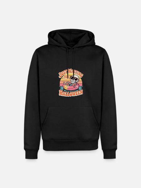 Chill Skeleton Halloween Vibes - Men’s Premium Organic Hoodie - black