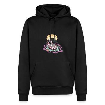 Squelette relaxant pour Halloween - Sweat à capuche Premium bio Homme - noir - Devant - Nico (187cm)